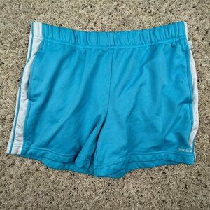 Reebok Women's Athletic Running Shorts Size MEDIUM Light Blue White Shorts